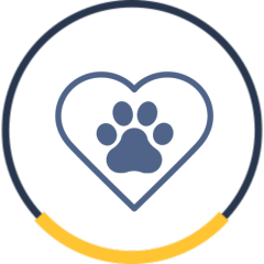 icon of a paw inside of a heart