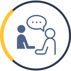 icon of two people chatting