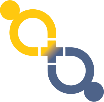 Mentorcore yellow and blue infinity symbol